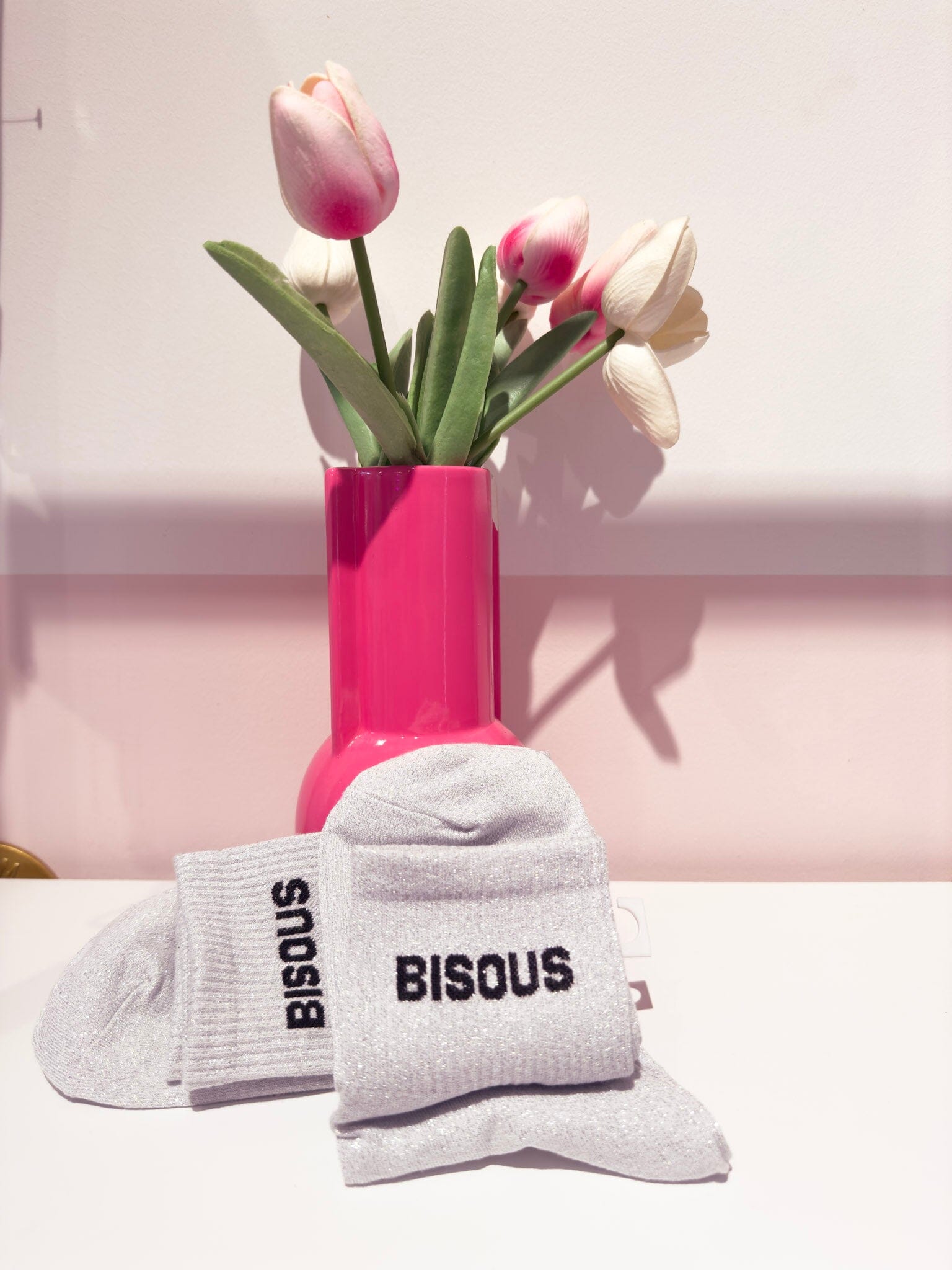 Bisous gris - Chausettes rose-mood 