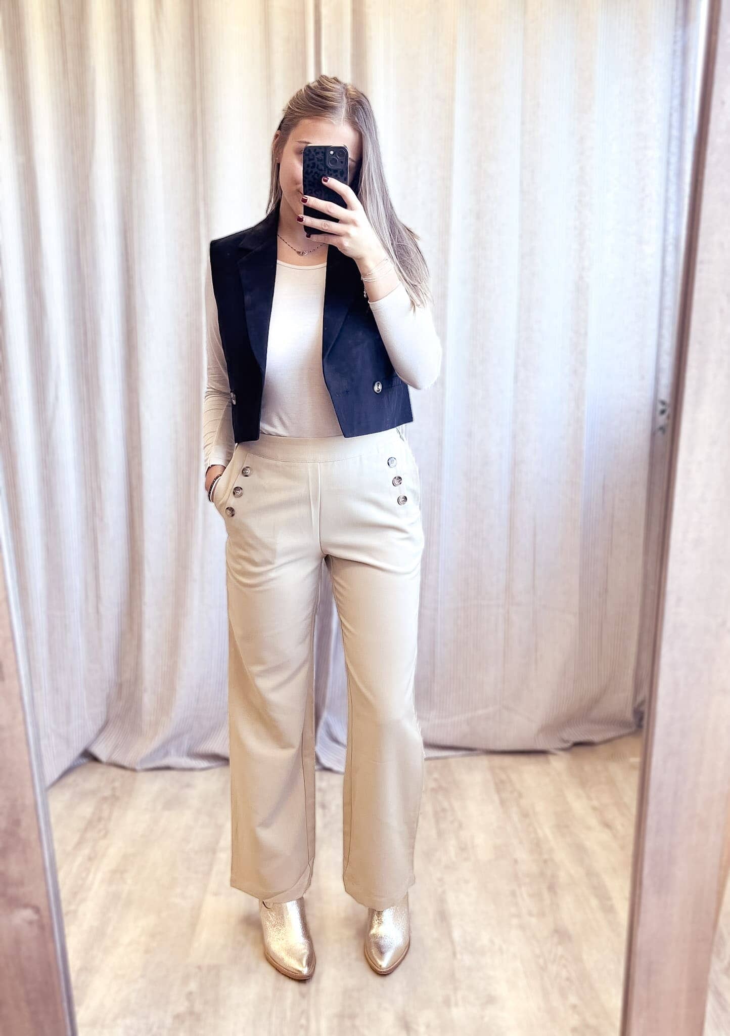 Sam beige - Pantalon rose-mood 