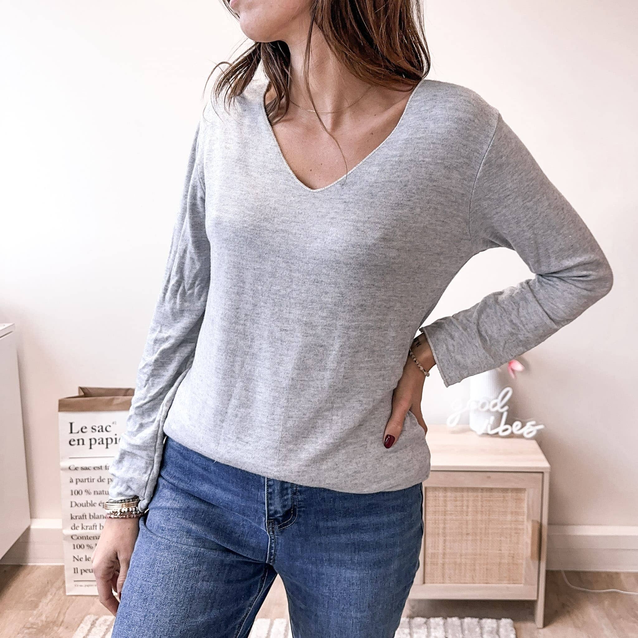 Pull Gris - Sarah rose-mood S/ 36-40 Gris 