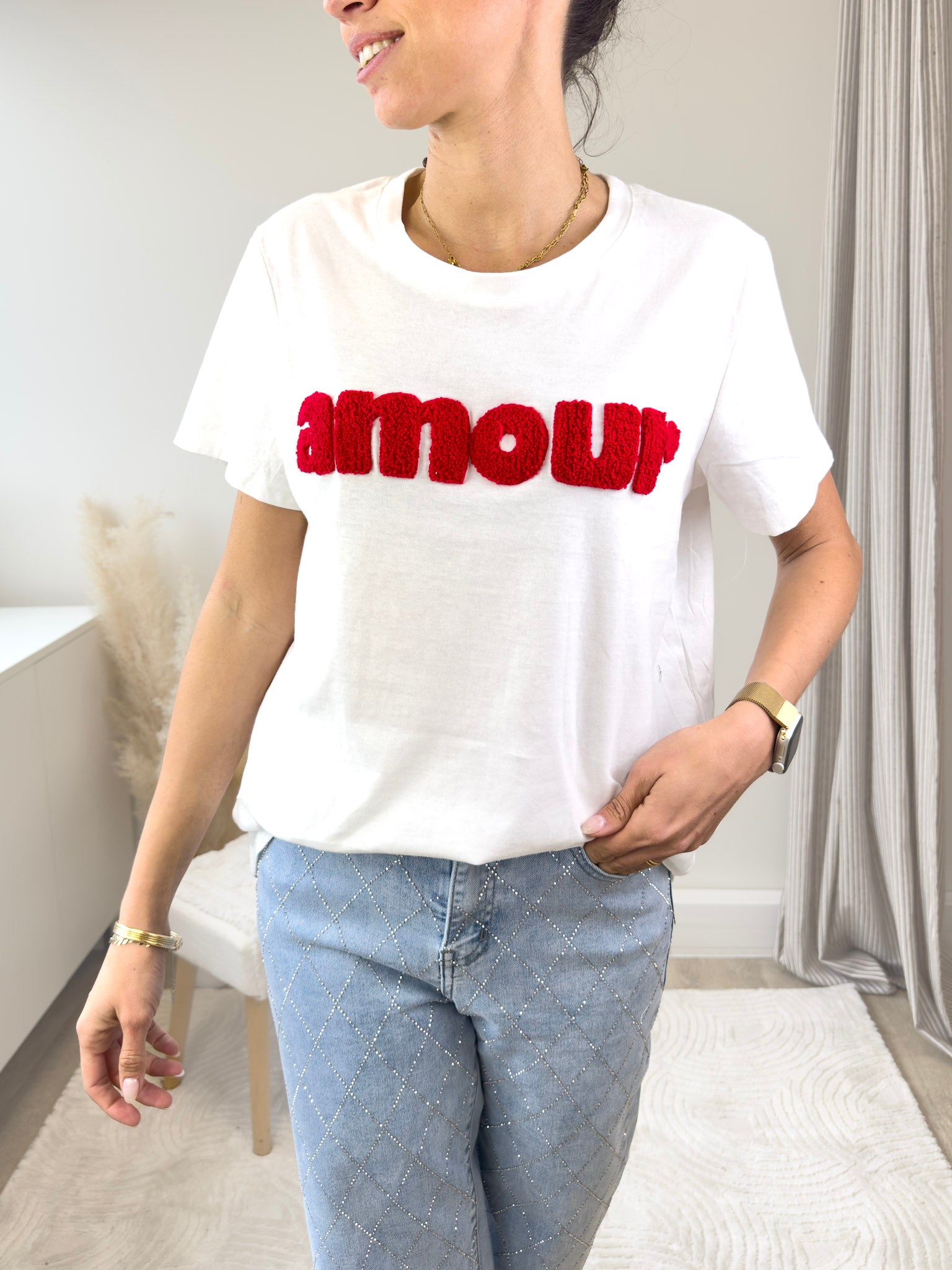 Amour rouge 1585 - Tee shirt laine bouillie