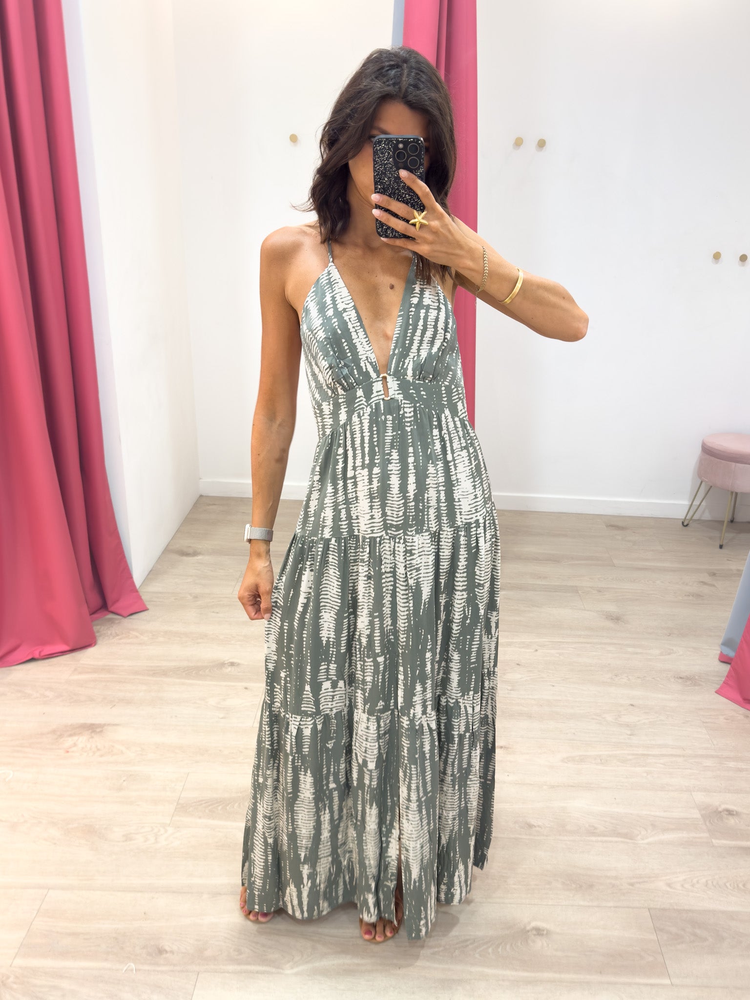 Myrtille kaki 2587 - Robe