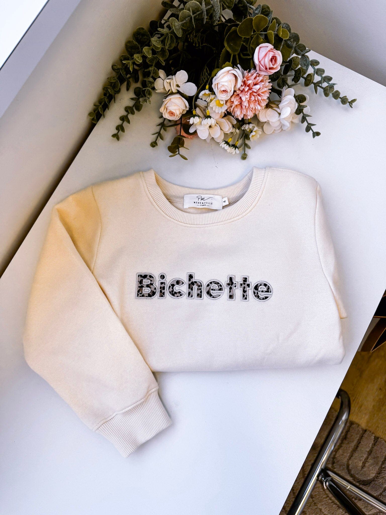 Bridget - Pull enfant bichette. rose-mood 