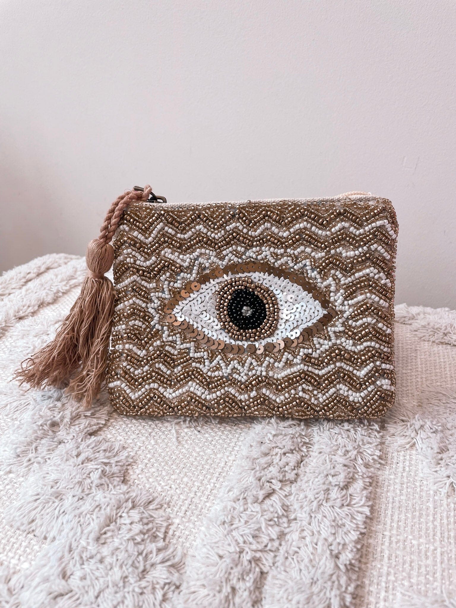 Pochette Oeil - Beige rose-mood 